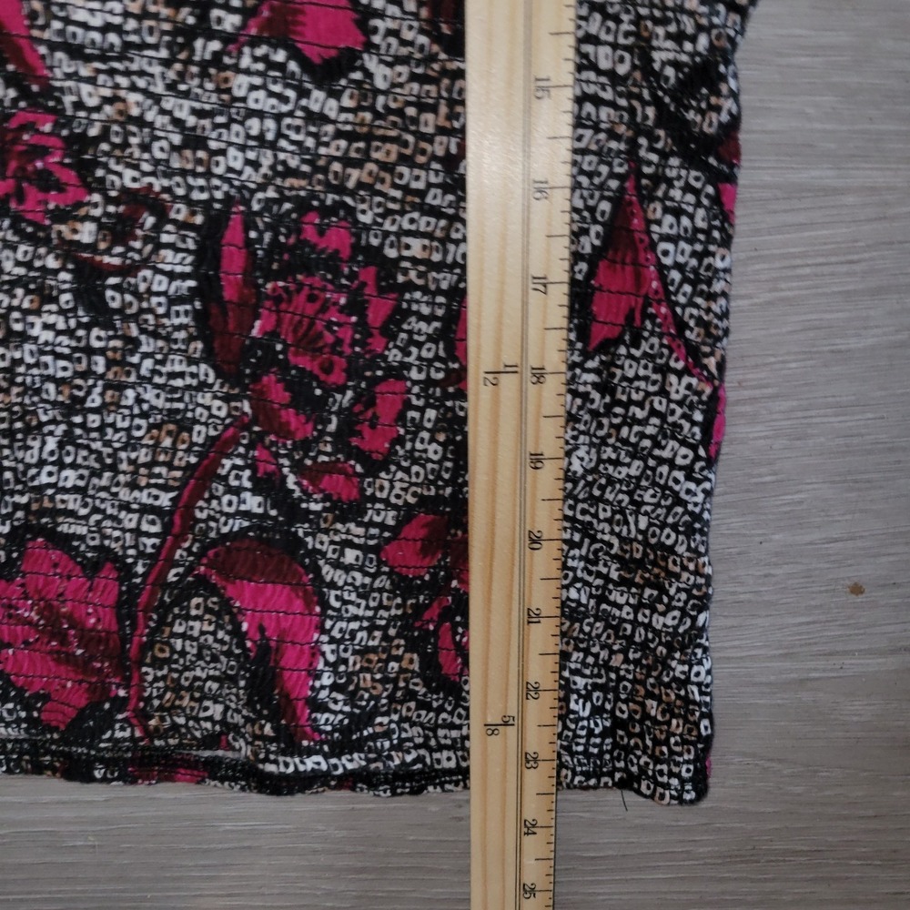 INC International Concepts Floral Print Smocked Tank Top Summer Beachy Momcore L - Picture 8 of 10